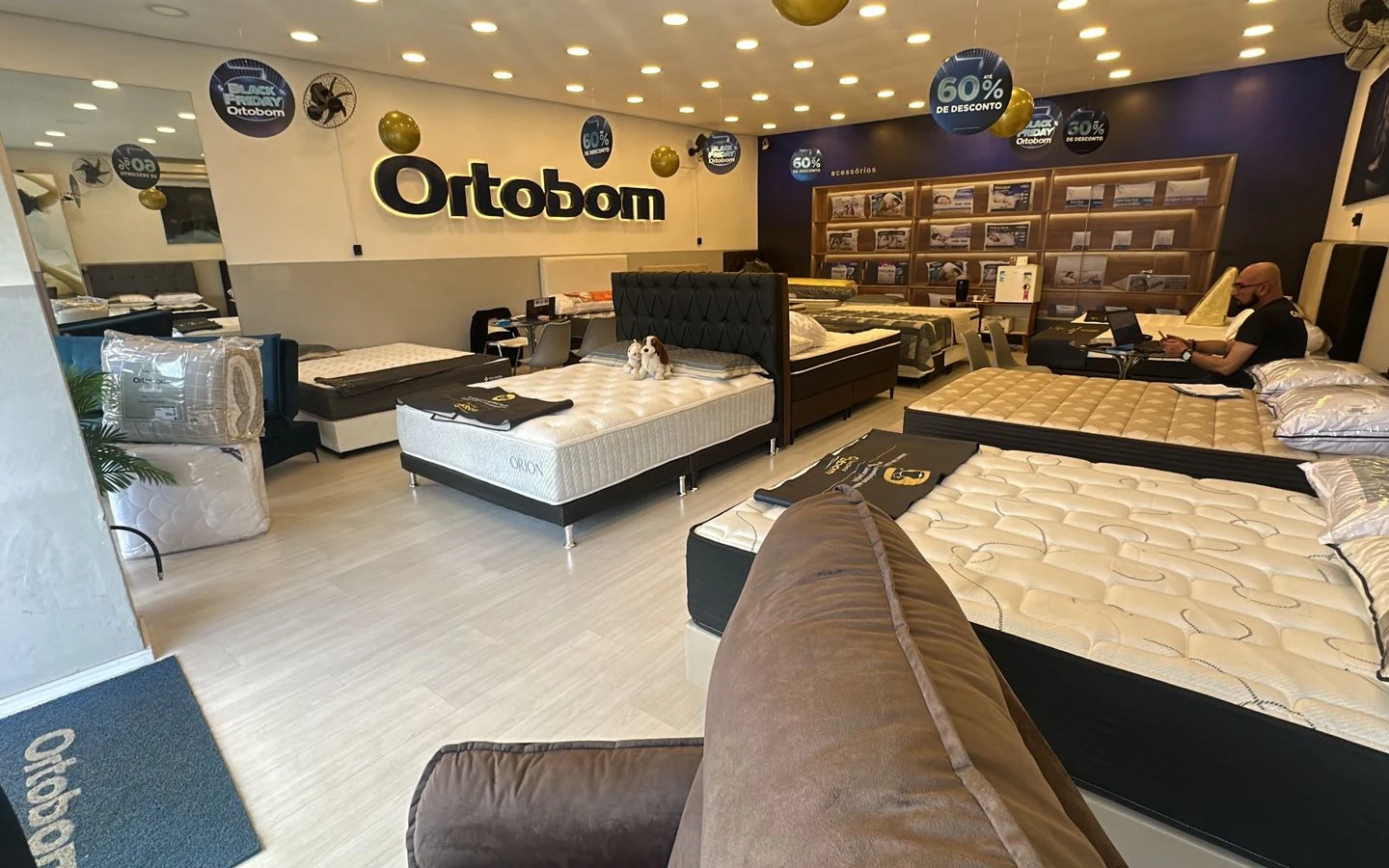 Showroom real da Ortobom Saúde