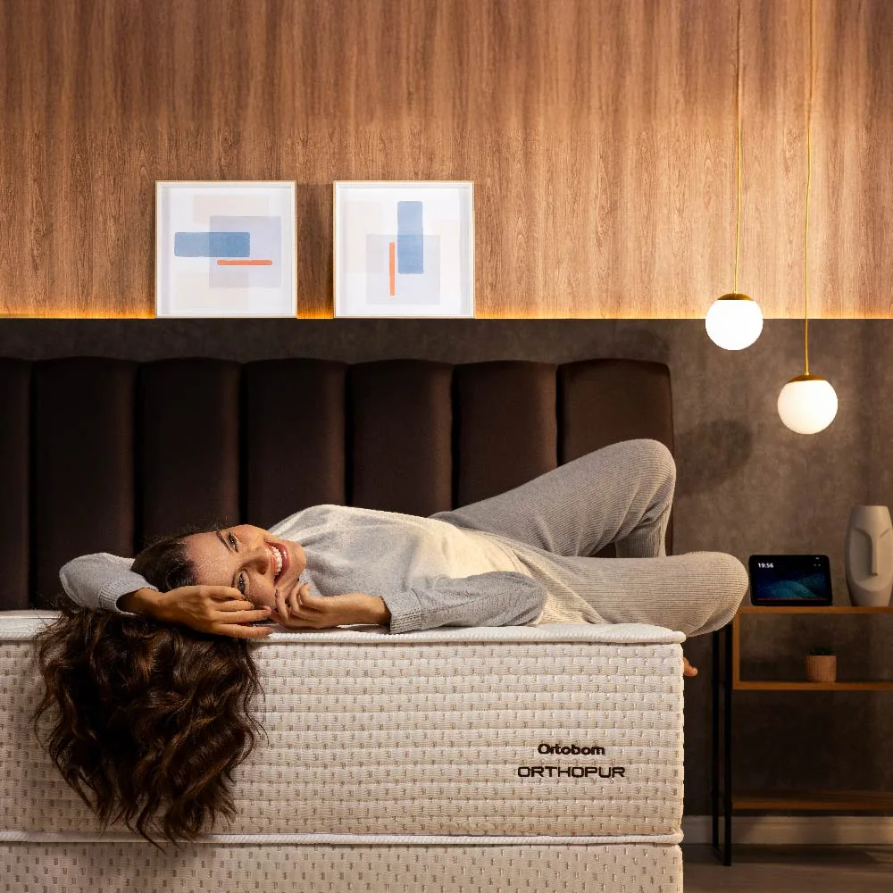 Colchão Orthopur Ortobom em ambiente de quarto