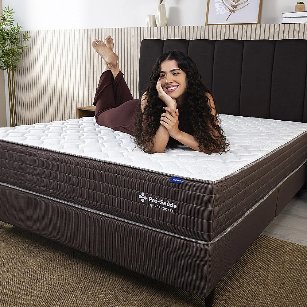 Pró-Saúde Superpocket Ortobom em ambiente de quarto